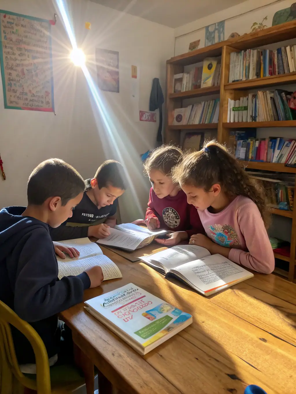 Children participating in an educational workshop at Chateau de Chatenet, learning about local history through interactive activities.