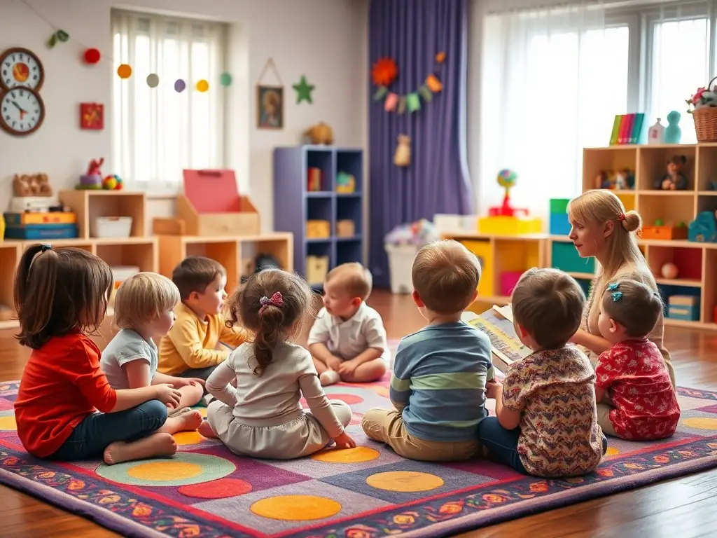A classroom setting where children are participating in a workshop led by LES AMIS DE CHATENET, learning about local history through interactive activities and storytelling.